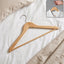Premium wooden cloth hanger, garment and coat hanger with bar for wardrobe (1 pc)