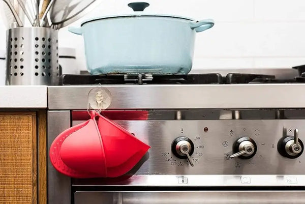 Silicone Pot Holder Oven Gloves – Heat Resistant Kitchen Mitts for Cooking & Baking