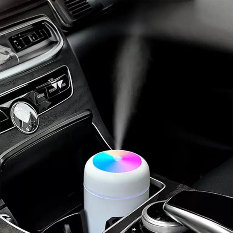 H2O 300ml Ultrasonic Humidifier – Portable Mist Maker with Colorful LED Light for House