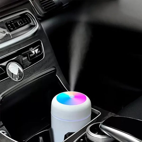 H2O 300ml Ultrasonic Humidifier – Portable Mist Maker with Colorful LED Light for House