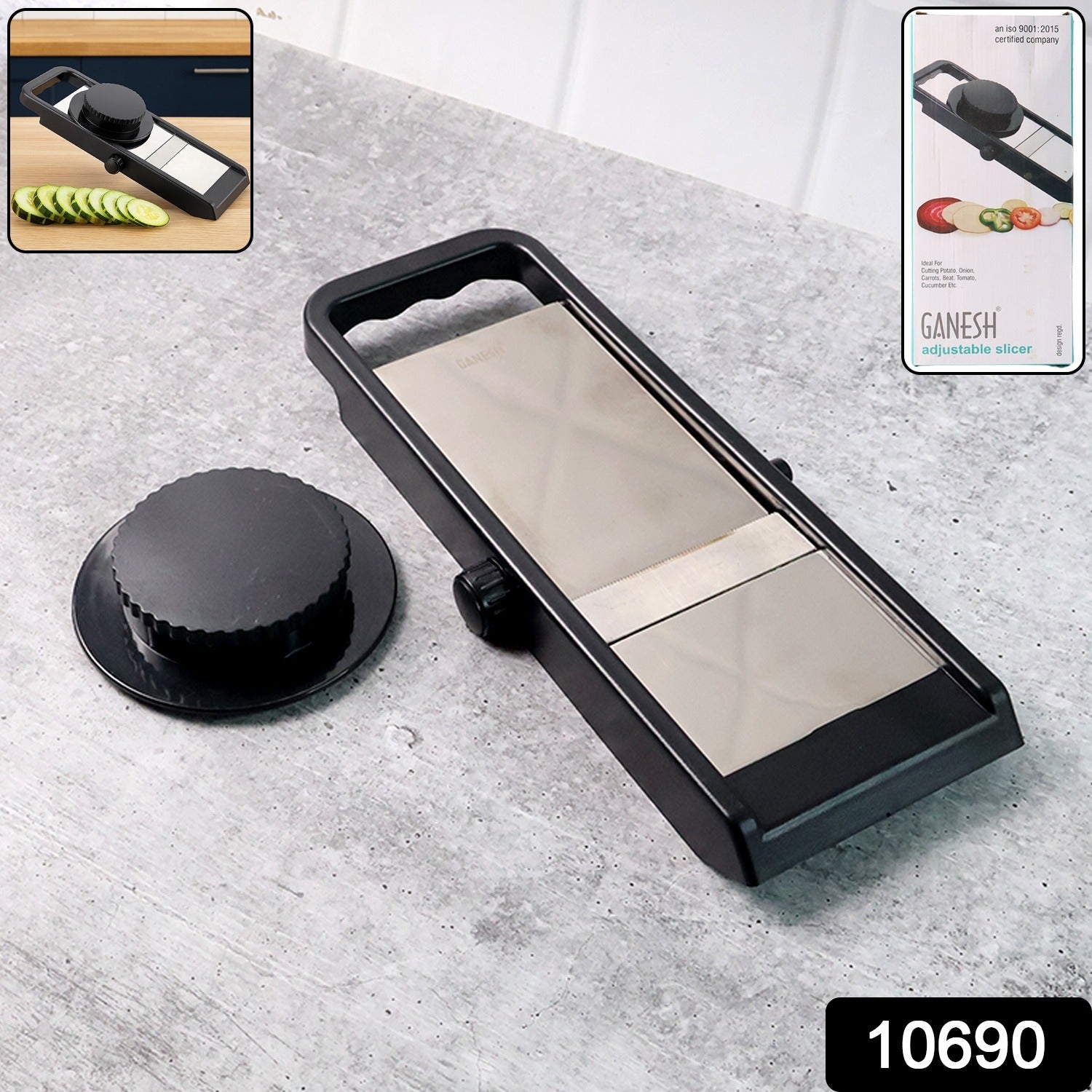 Adjustable Vegetable Slicer – Sharp Stainless Steel Blade for Precise Cuts Secondary image