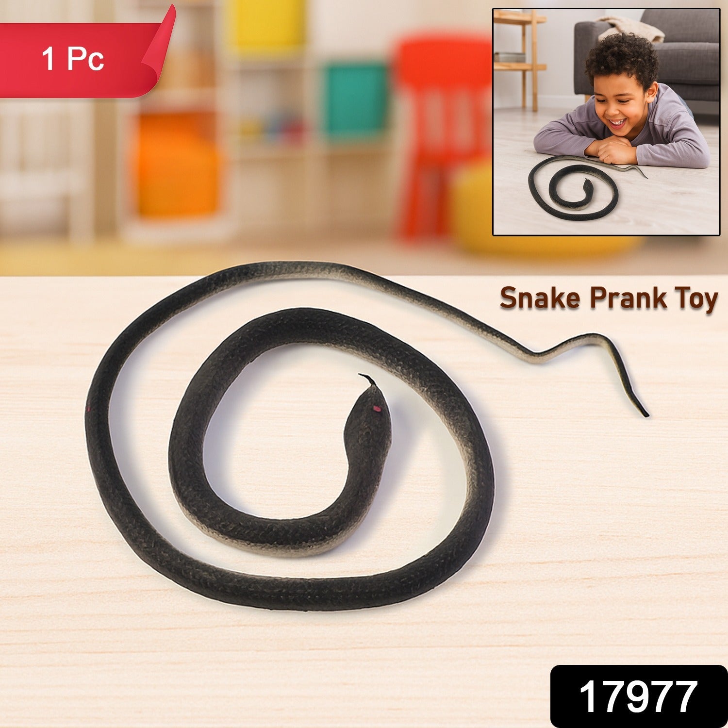 Realistic Rubber Snake Toy – Flexible & Lifelike Prank Fun Secondary image