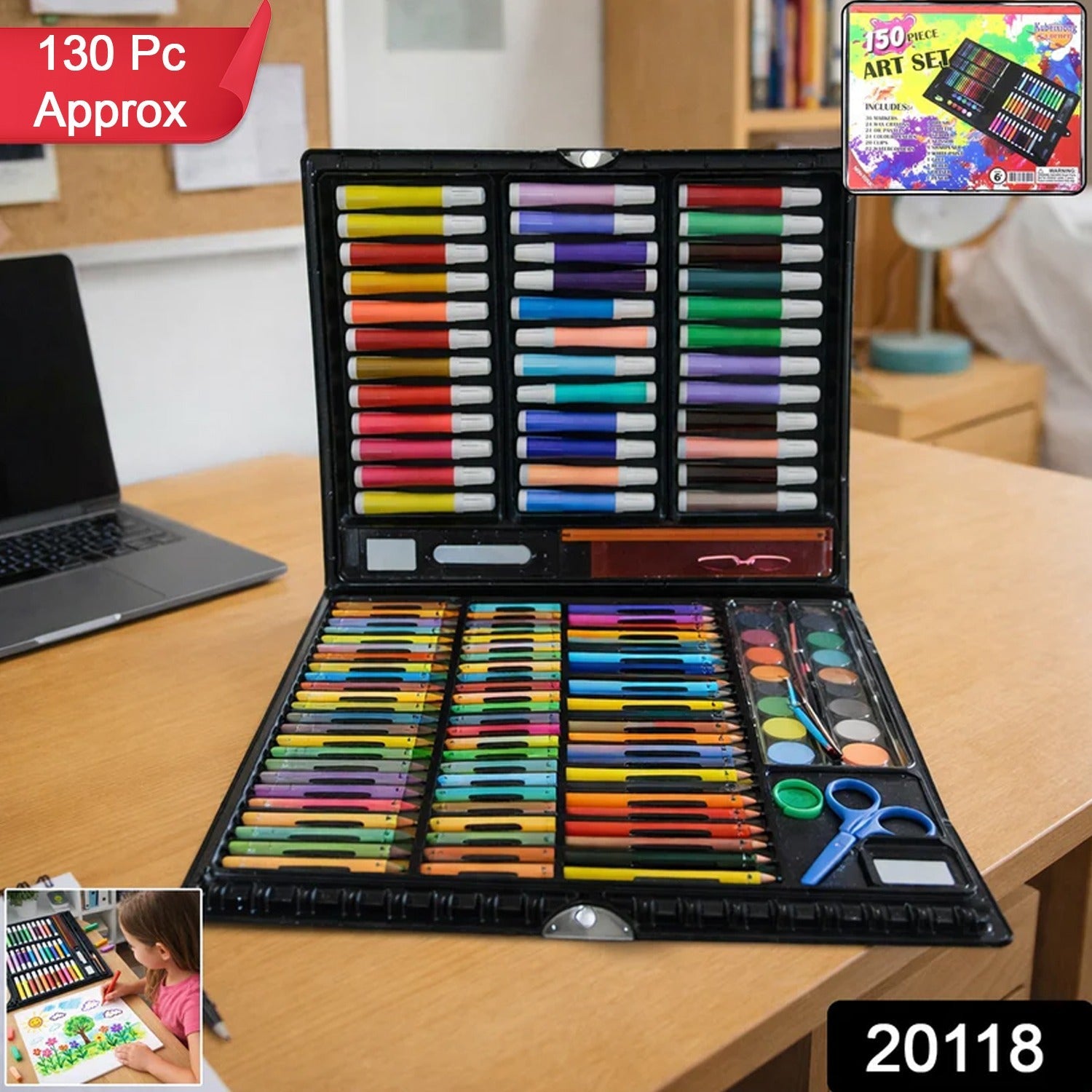 Art and Drawing Color Kit – 130-Piece Complete Set for Beginners Secondary image