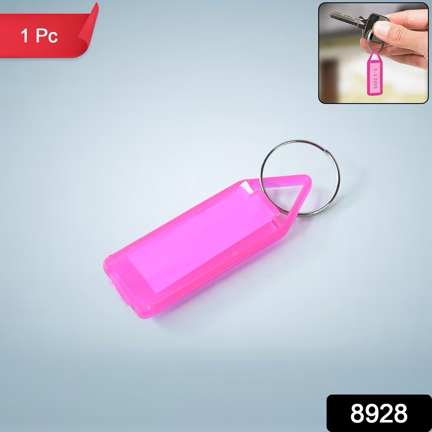 Clear Keychain ID Tag – Writable Durable Label for Organization Secondary image