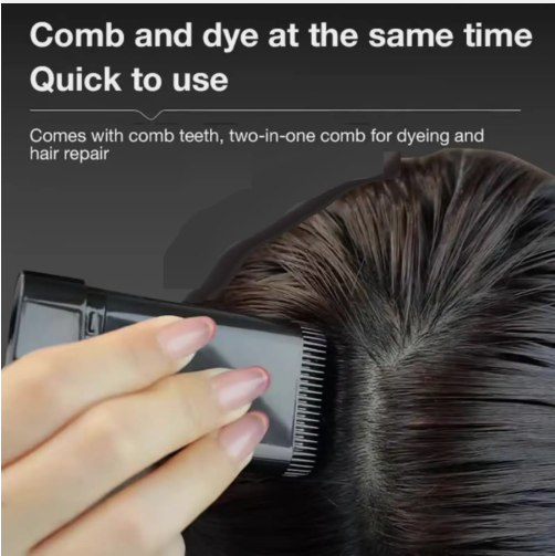 1 Pcs Hair Color Stick for White Hair Coverage | Waterproof & Sweat-Proof Hair Dye Touch-Up | Easy-to-Use Comb Applicator | Quick Root Touch-Up Stick for Men & Women | Temporary Hair Color Pen (BLACK) Secondary image