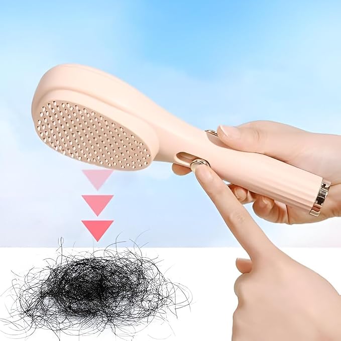2-in-1 Self-Cleaning Hair Brush with Scalp Massager – Anti-Static Detangling Massage Comb for Women, Men & Kids Secondary image