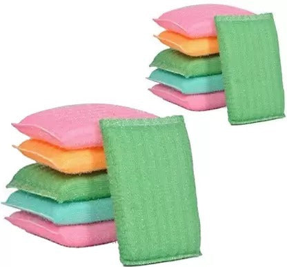 Pack of 12 scratch-proof scrubber pads for effective kitchen cleaning. Main image