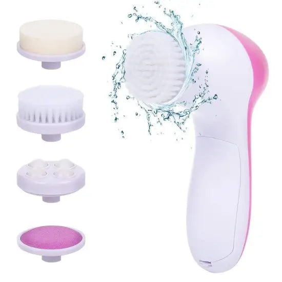 5 in 1 Facial Beauty Care Massager Brush – Electric Face Cleansing & Massage Tool with Interchangeable Heads Main image
