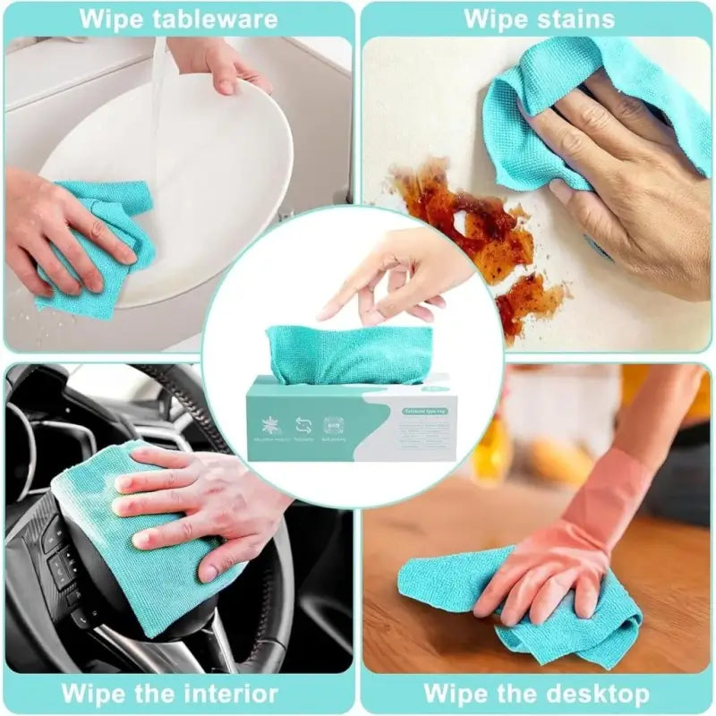Magic Microfiber Reusable Cleaning Cloth – Multi-Use Washable Cleaning Wipes (20 pcs)