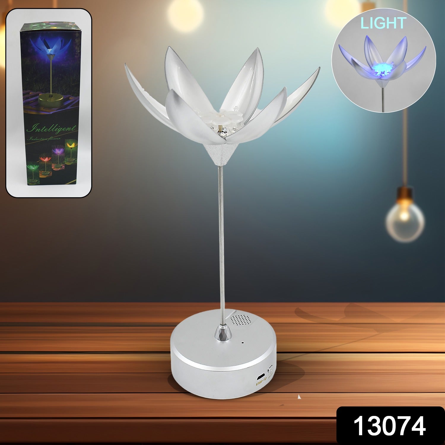 Lotus Flower Lamp – Musical, Touch Control & USB Rechargeable | Indo Glow Secondary image