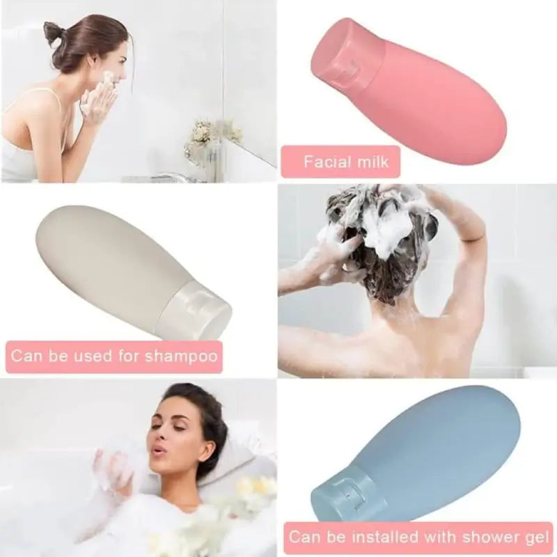 3 Pcs Travel Bottle Set 60 ML – Portable Refillable Travel Containers for Shampoo, Lotion & Toiletries Secondary image