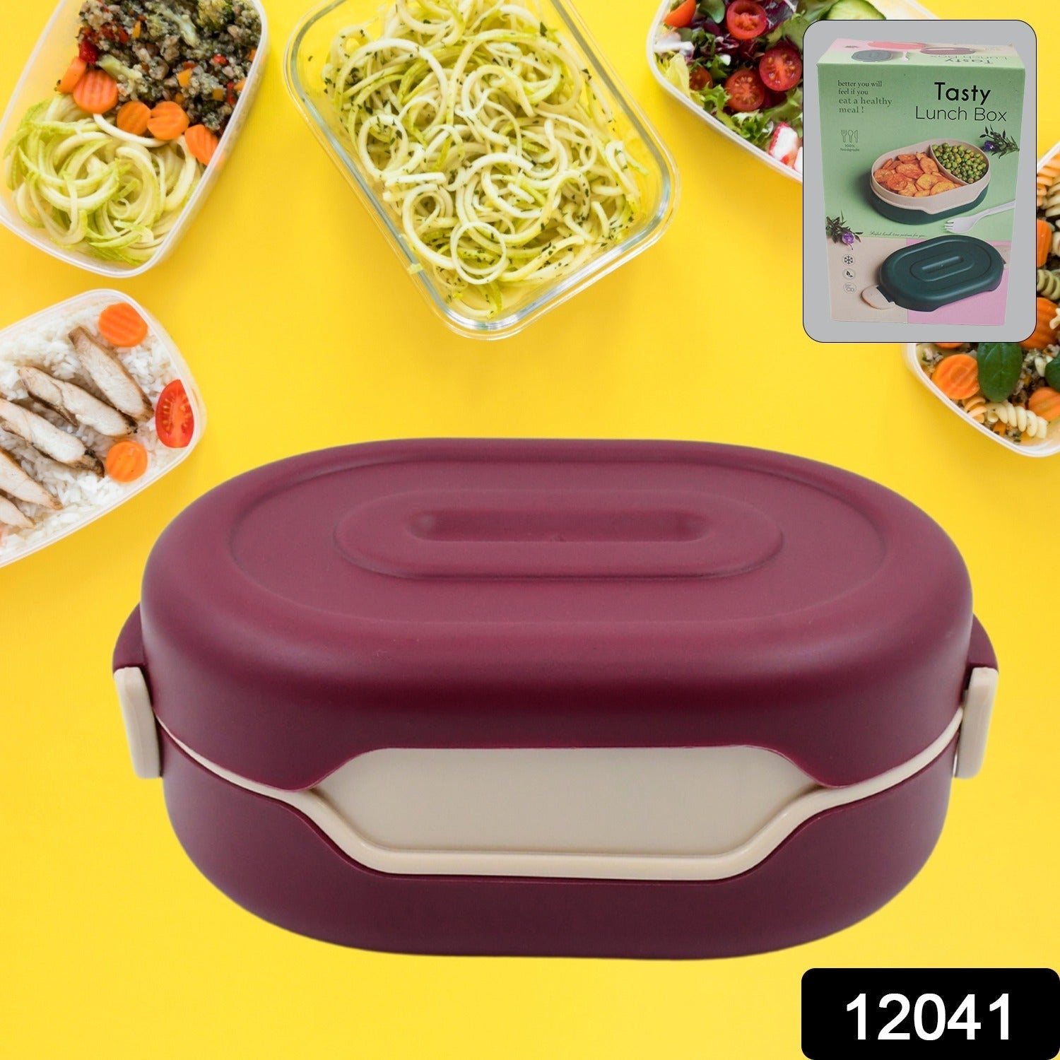 Airtight Tiffin Box – 2 Compartment Food Grade | Lunchie Bunchie Secondary image