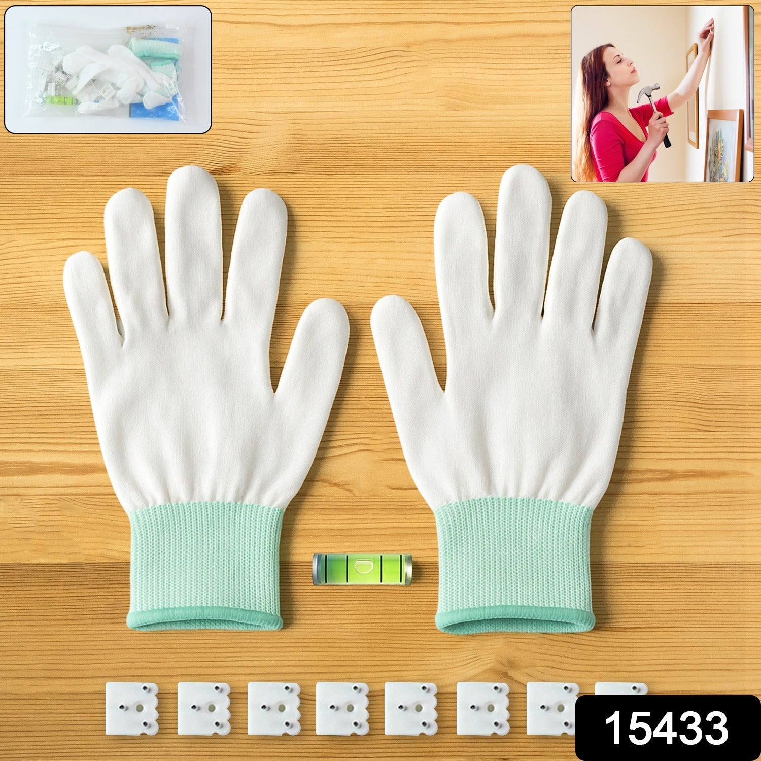 Picture Hanging Kit – Complete Wall Mounting Set with Level & Gloves Secondary image