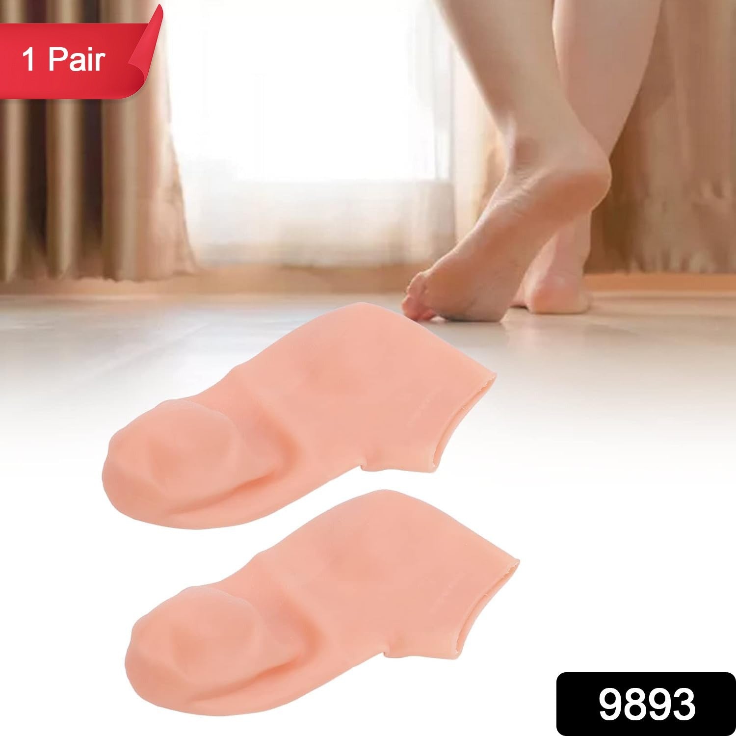 Silicone Moisturizing Socks – Softens & Repairs Dry Cracked Feet Secondary image