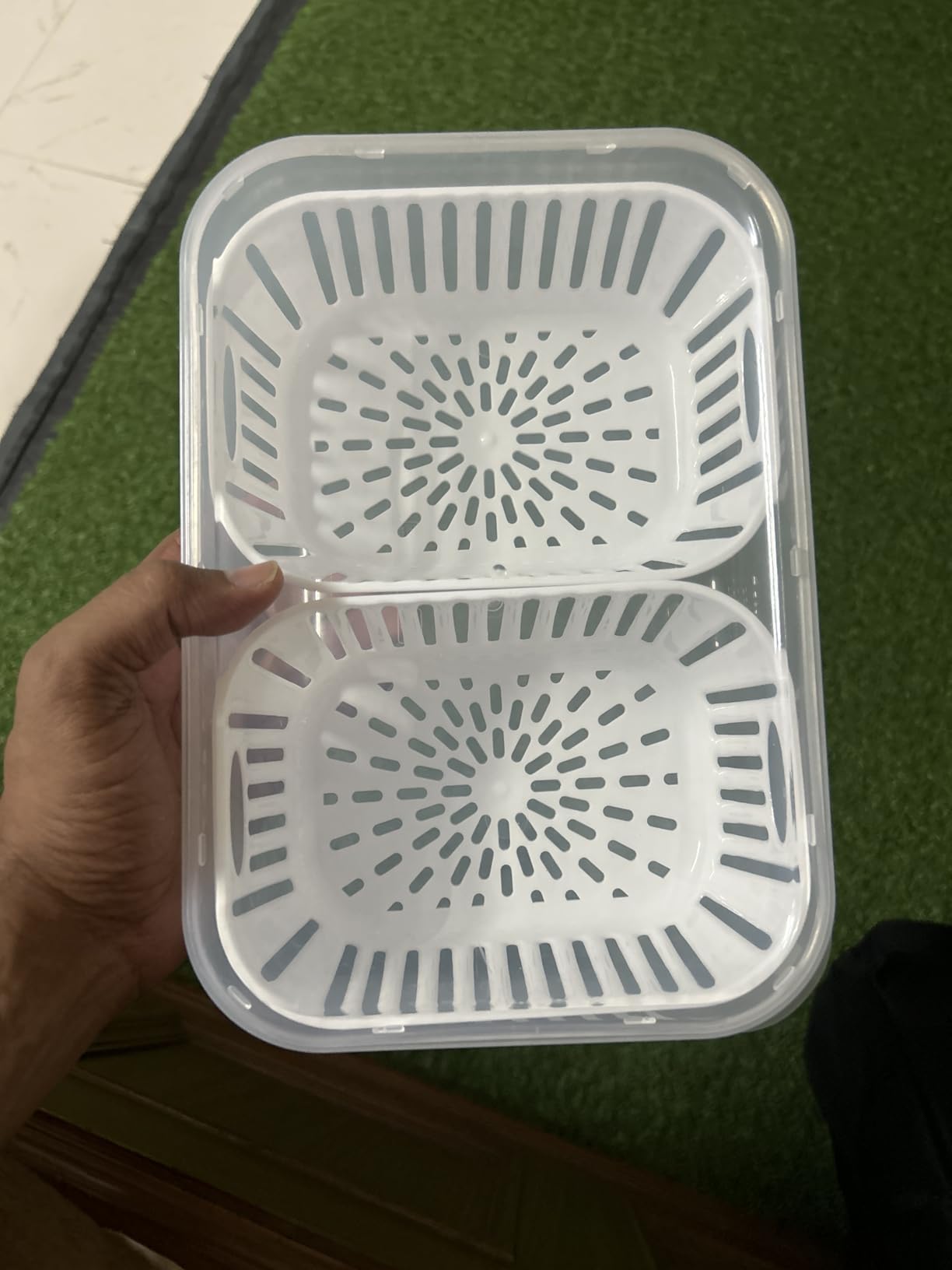 2 Compartments Food Container Leakproof Fresh-Keeping Storage Box Secondary image