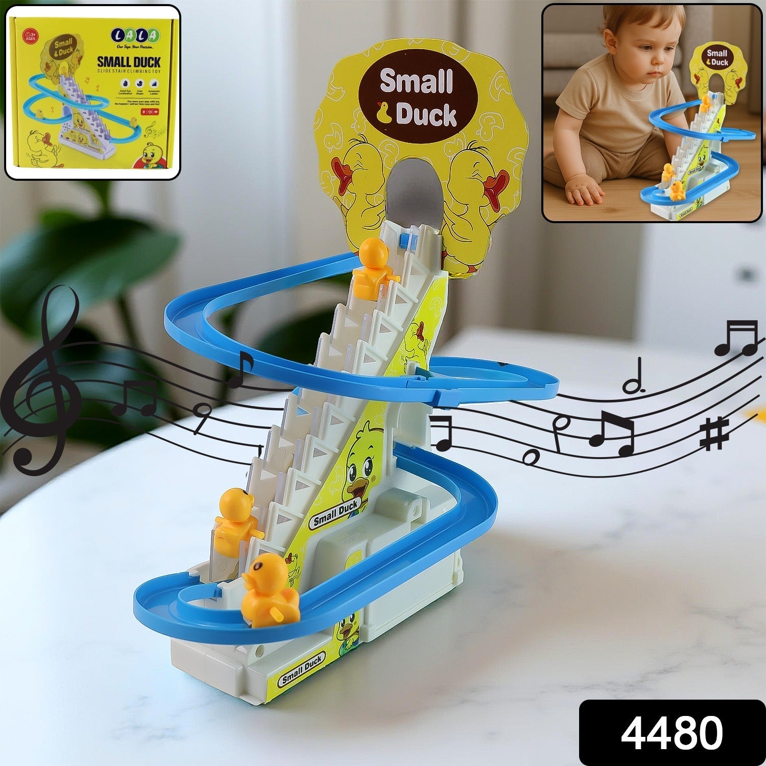 Duck Climb Stairs Toy – Interactive Music & Light Playset Secondary image