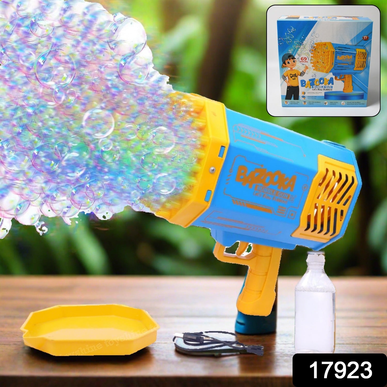 Rechargeable Bubble Gun – 69-Hole Powerful Blower for Kids | Dollverse Secondary image