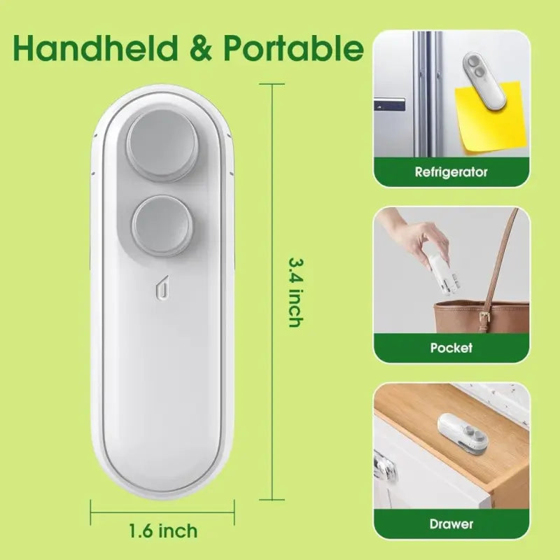 2 in 1 USB Portable Sealing Machine – Mini Heat Sealer & Cutter for Food Storage Bags
