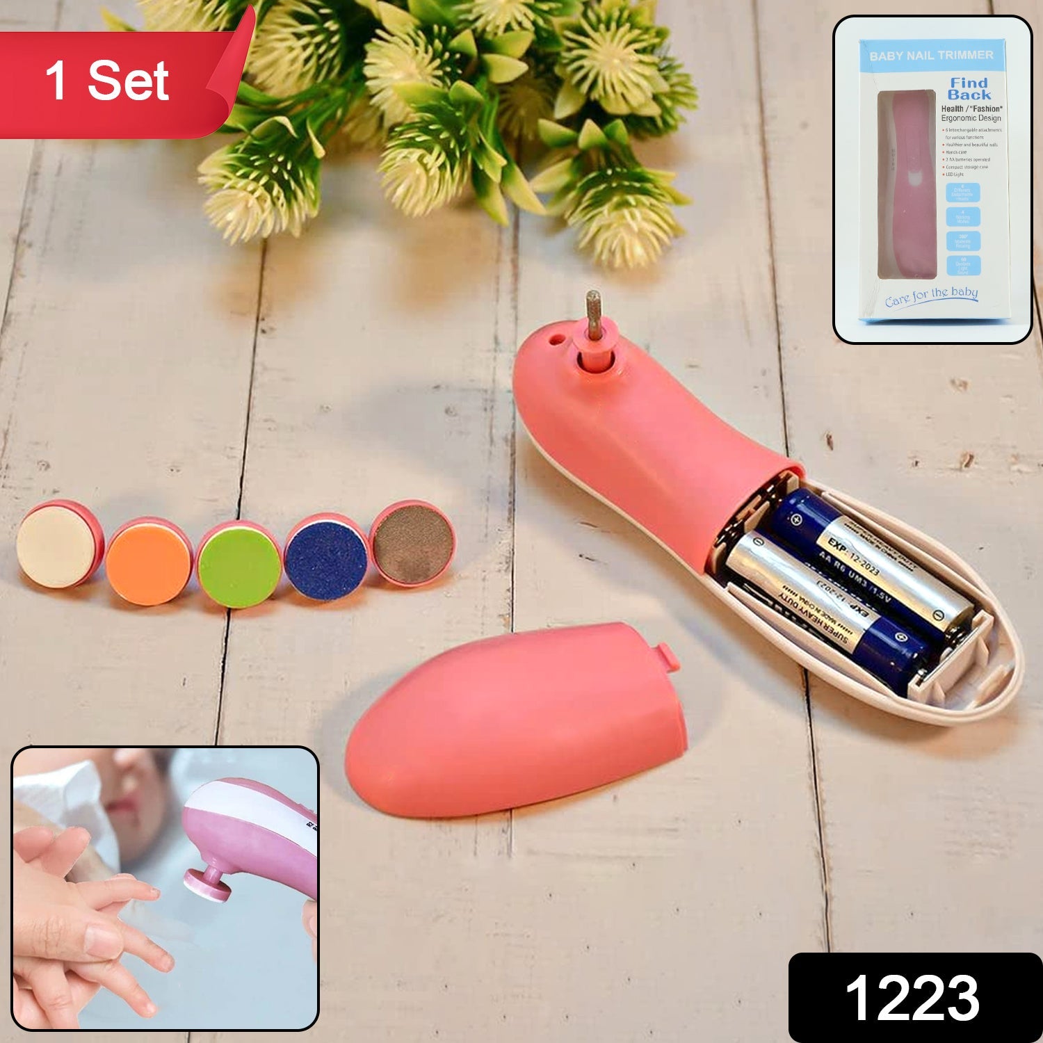 Electric Baby Nail Trimmer – Gentle 6-in-1 Care | Babyova Secondary image