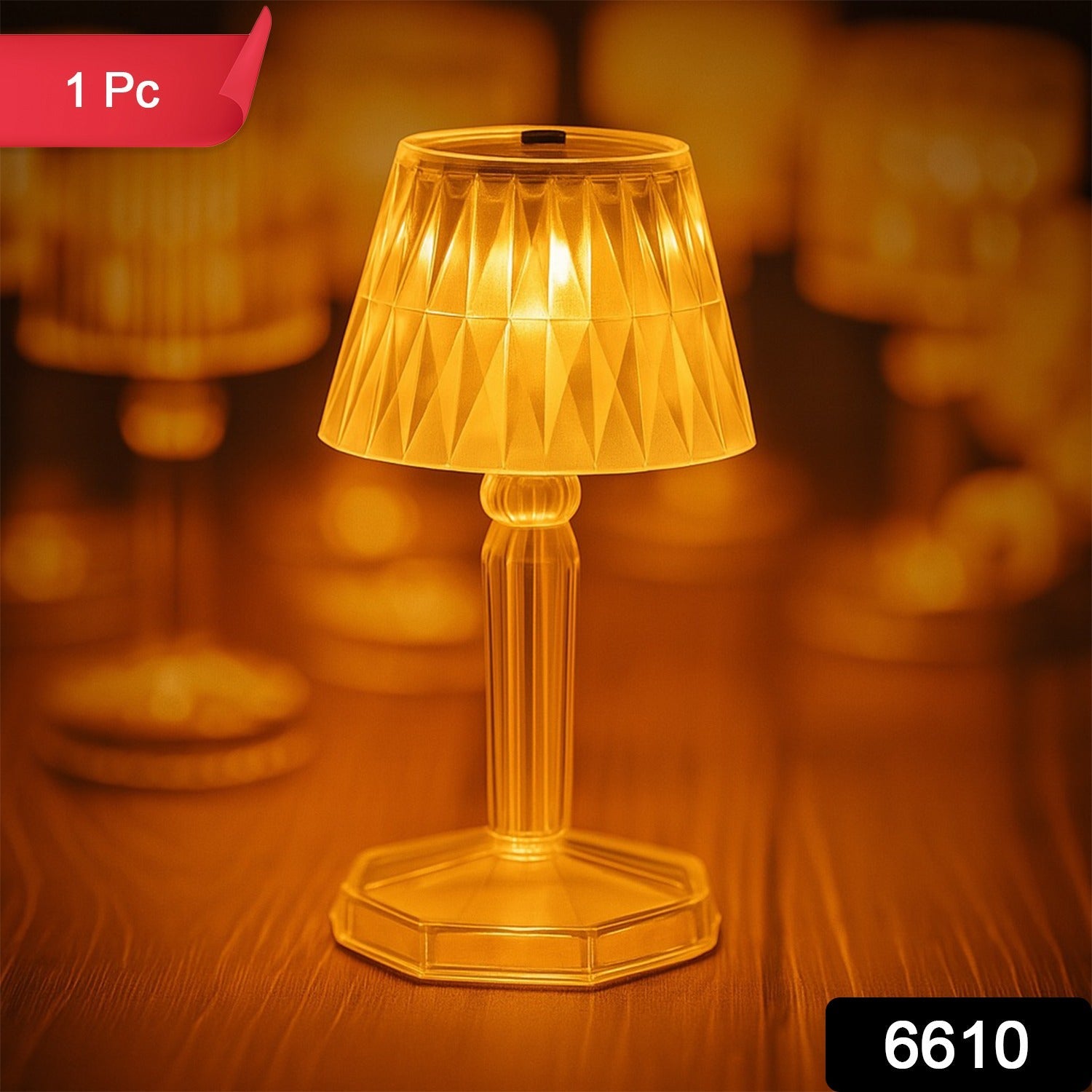 Crystal Table Lamp – Transparent Mini LED Reflection Light | Styleva Secondary image