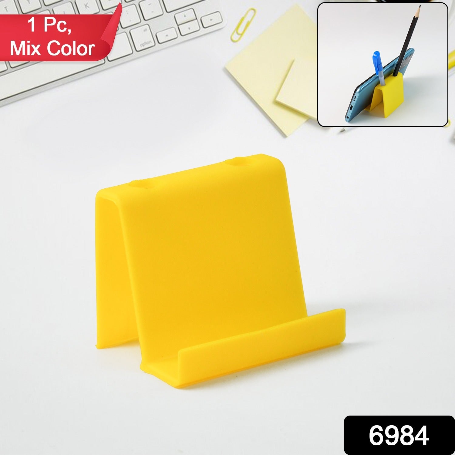 Mobile Phone Stand with Pen Holder – Compact & Multifunctional Secondary image