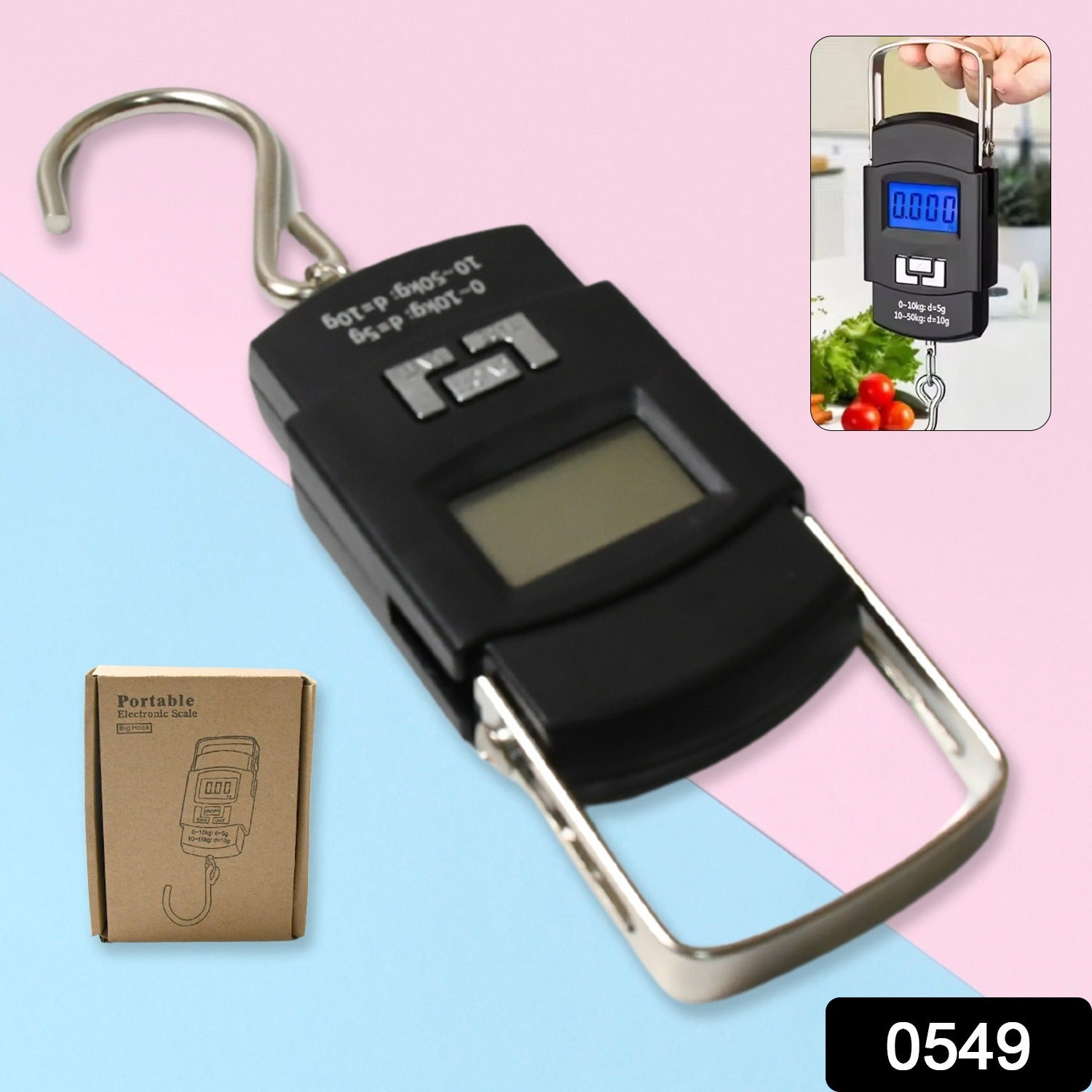 Digital Weighing Scale – Portable Hook 50kg for Travel | Secondary image