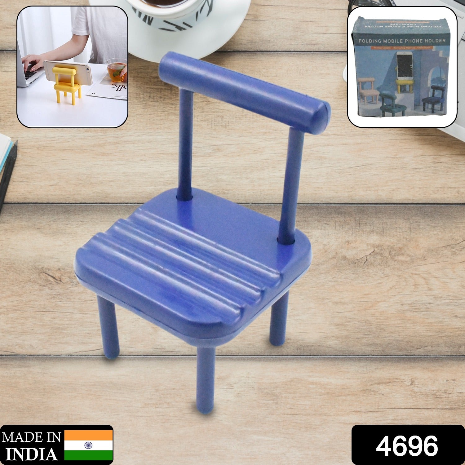 Mini Chair Phone Stand – Cute Wooden Desk Holder | Gambit Secondary image