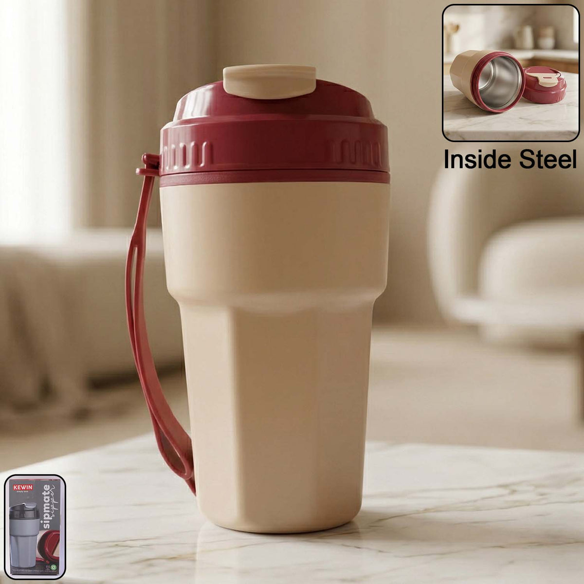Front view of Plastic Sipmate sipper bottle 500 ml with flip-top lid Main image