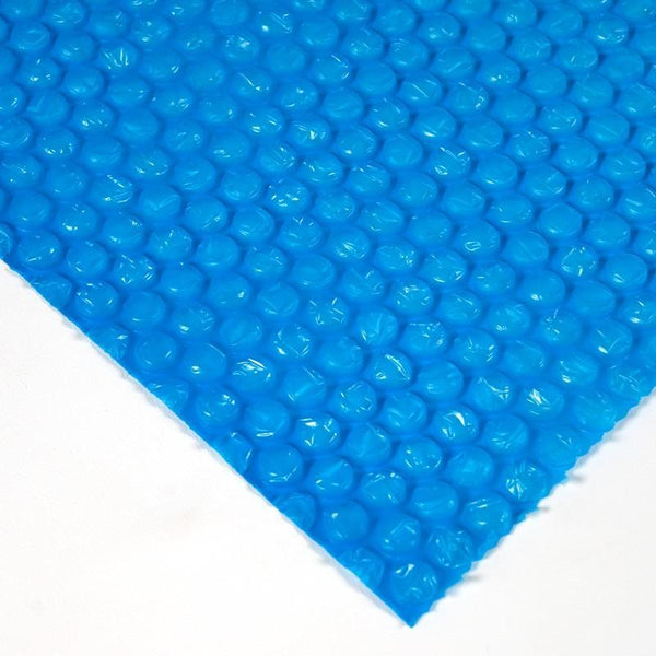 Blue air bubble packing roll, ideal for protecting fragile goods during transit or storage.