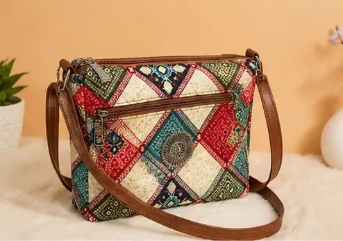Women's Printed Sling Bag Combo – 2 Piece Crossbody Shoulder Bag Set for Girls, College, Travel & Daily Use Secondary image