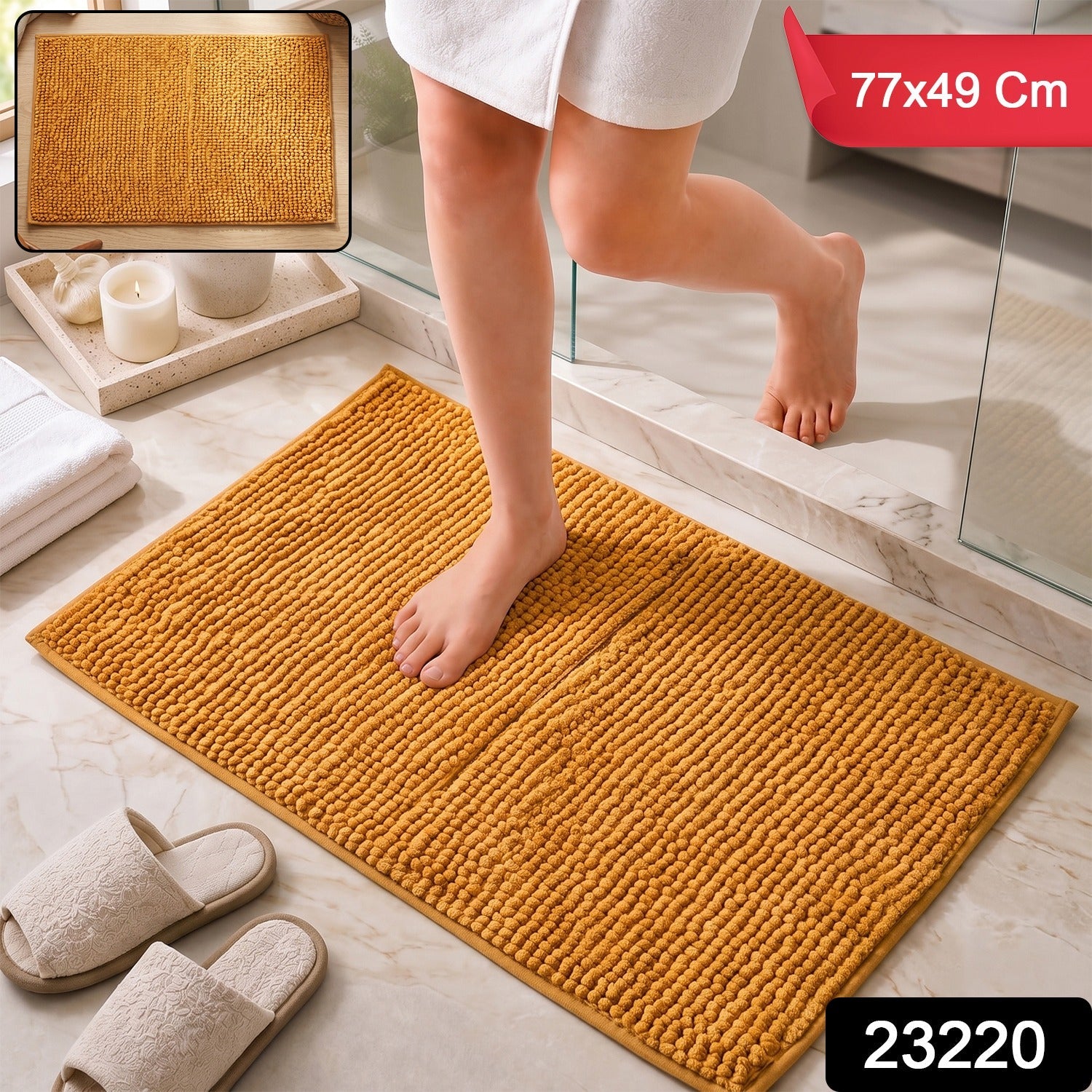 Anti Slip Absorbent Floor Mat 77 x 49 Cm Soft Microfiber Door Mat (1 Pc) Secondary image