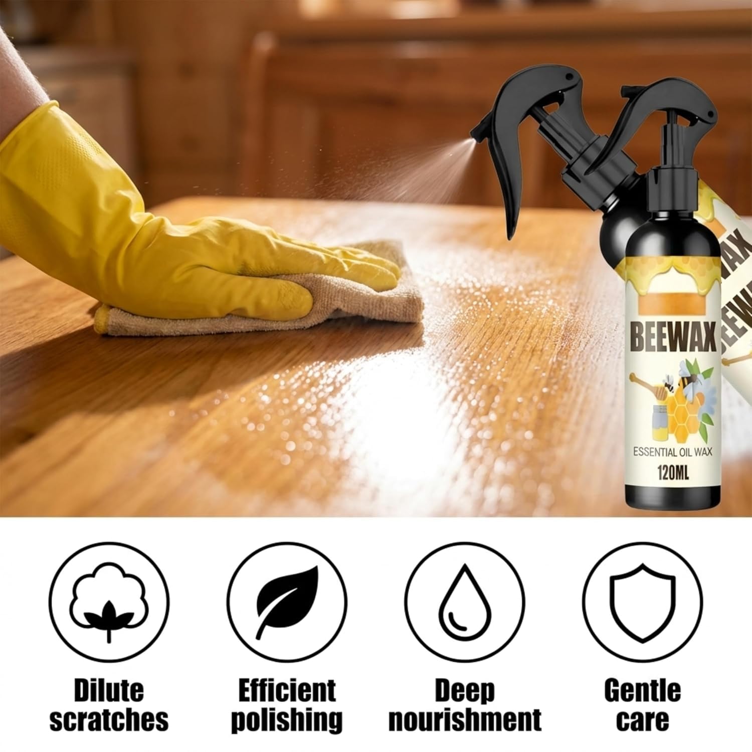Beeswax Furniture Polish Spray (Pack of 2) Secondary image