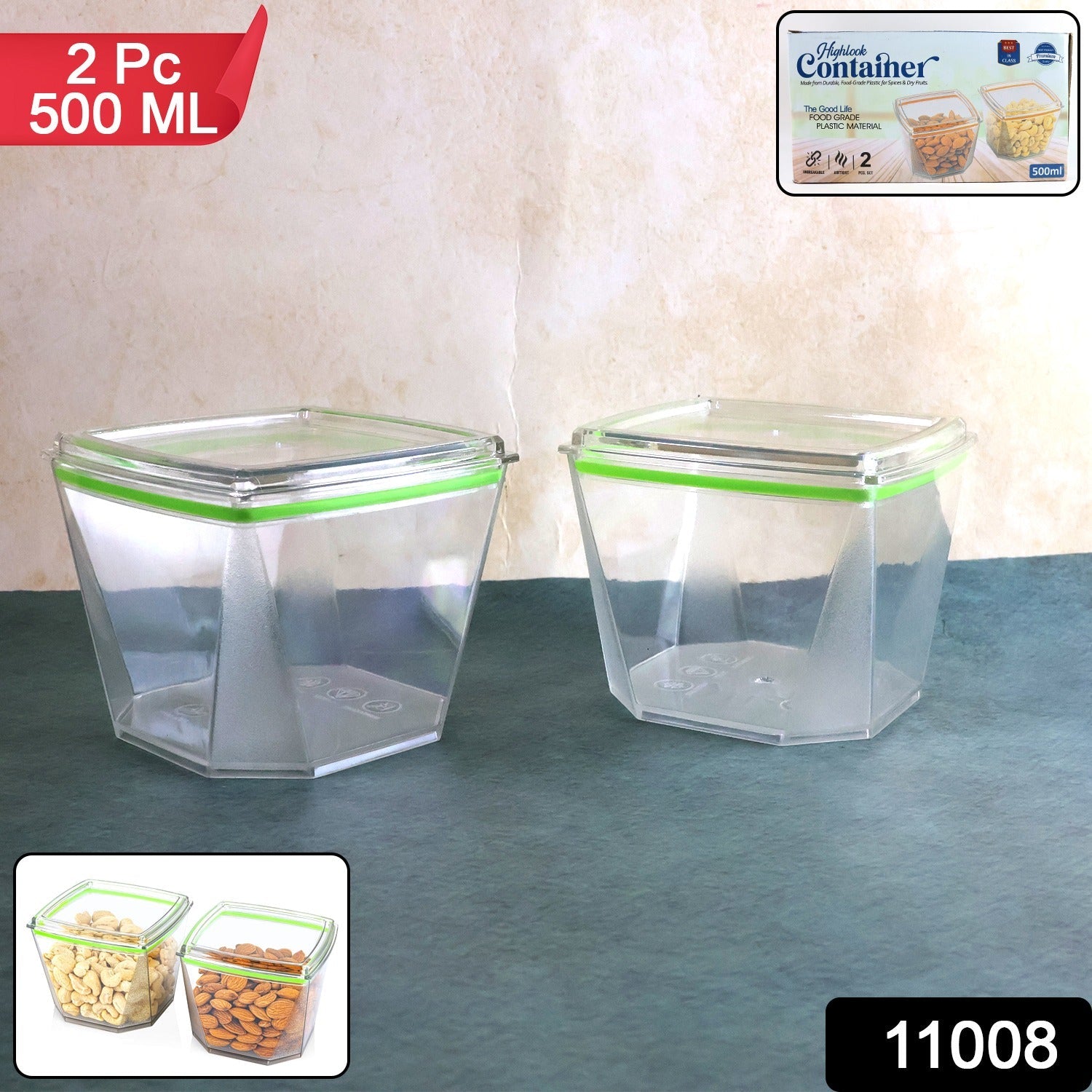 500ml Leak-Proof Food Storage Container Set, Durable & Airtight Secondary image