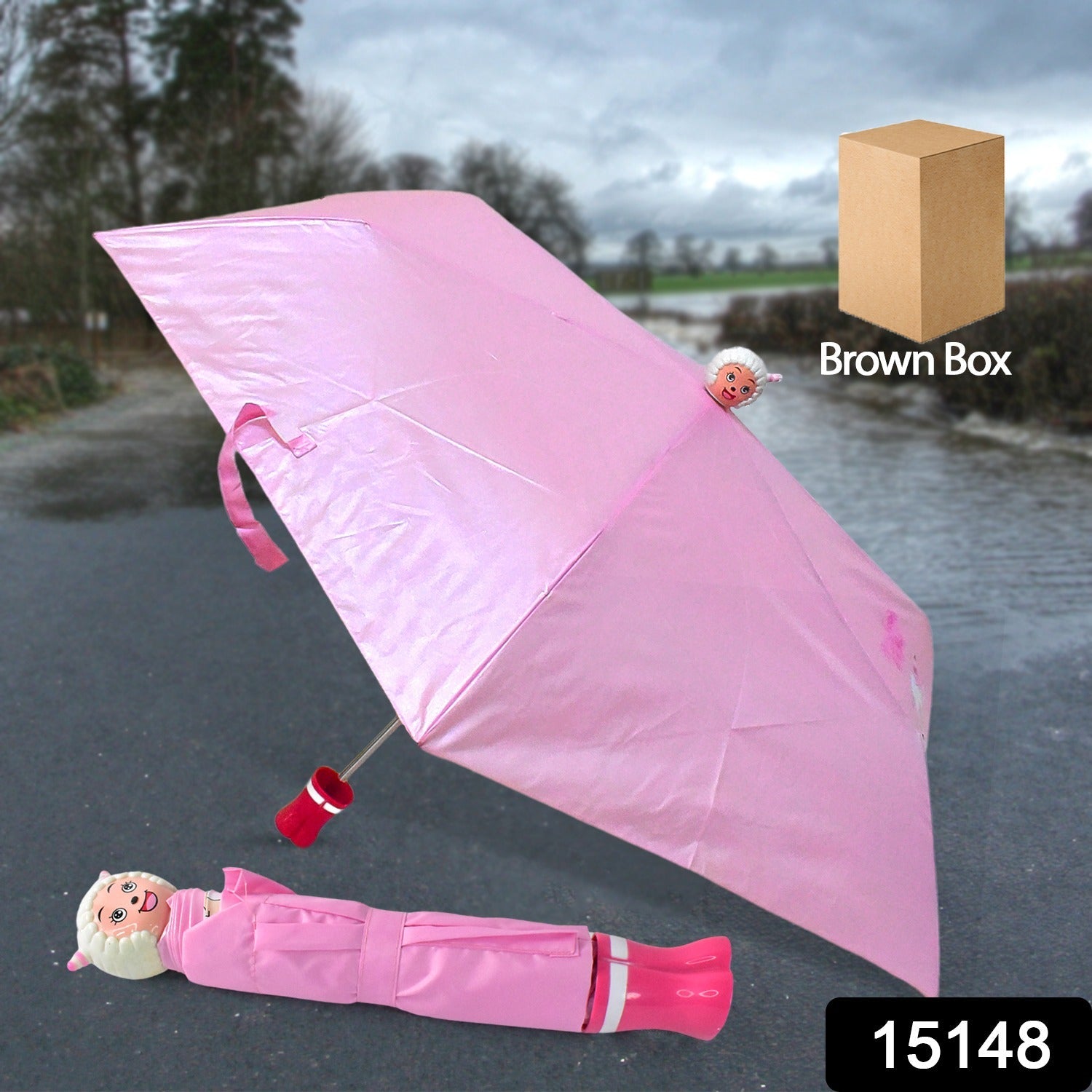 Cartoon Umbrella – UV Protection & Foldable Travel Design | DrizzlePro Secondary image