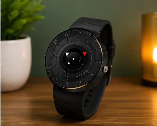 Men's Black Analog Quartz Watch – Stylish Silicone Strap Casual & Formal Wrist Watch for Men & Boys Secondary image