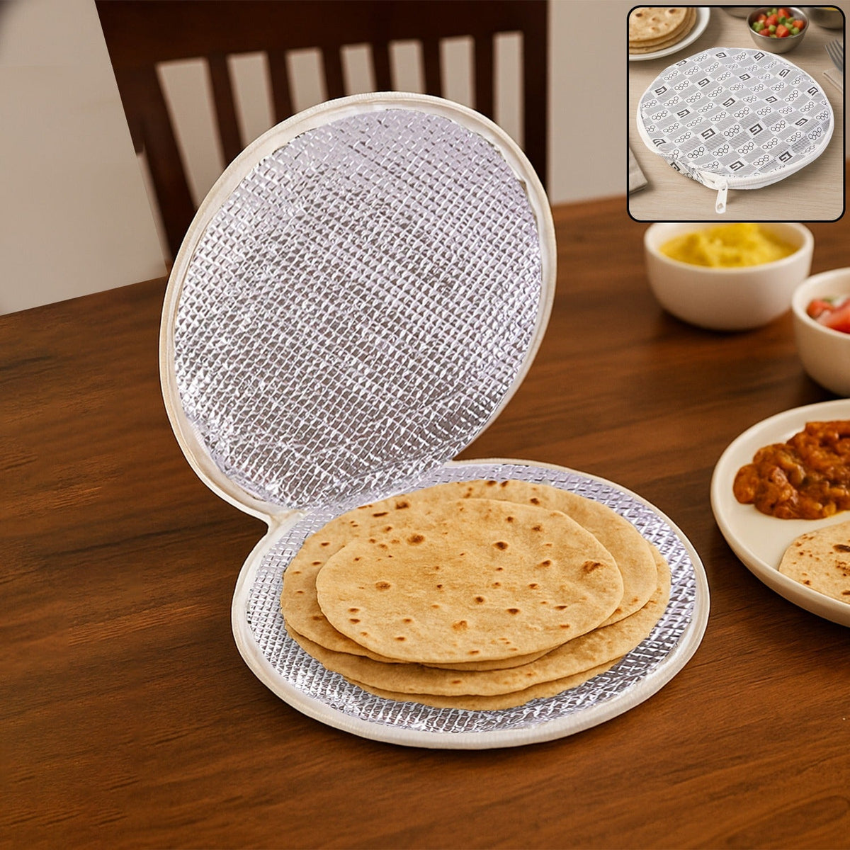Insulated roti cover keeping chapatis warm and fresh Main image