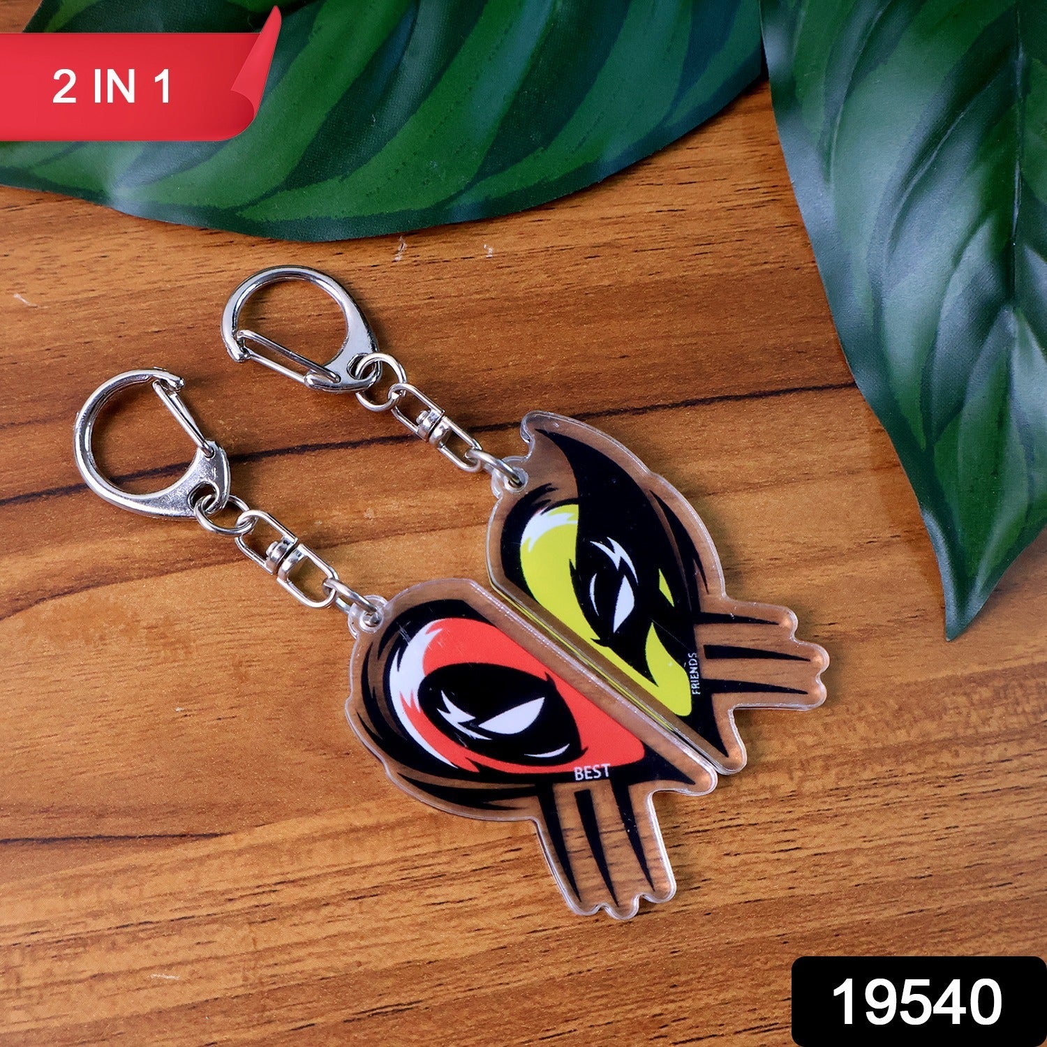 Best Friends Acrylic Breakable Keychain – 2-in-1 Matching Set Secondary image