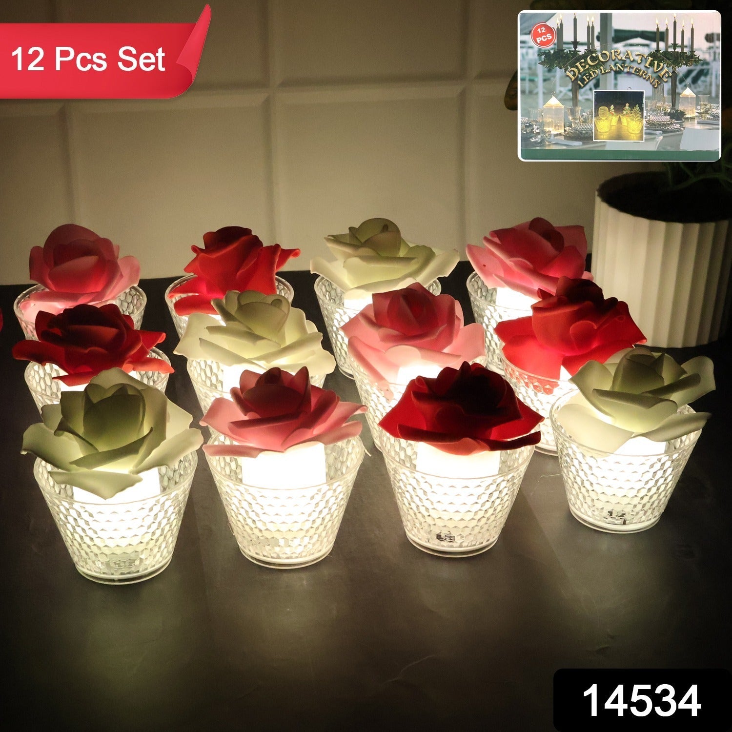 Rose Shaped Flameless LED Candles – Elegant Romantic Decor Set Secondary image