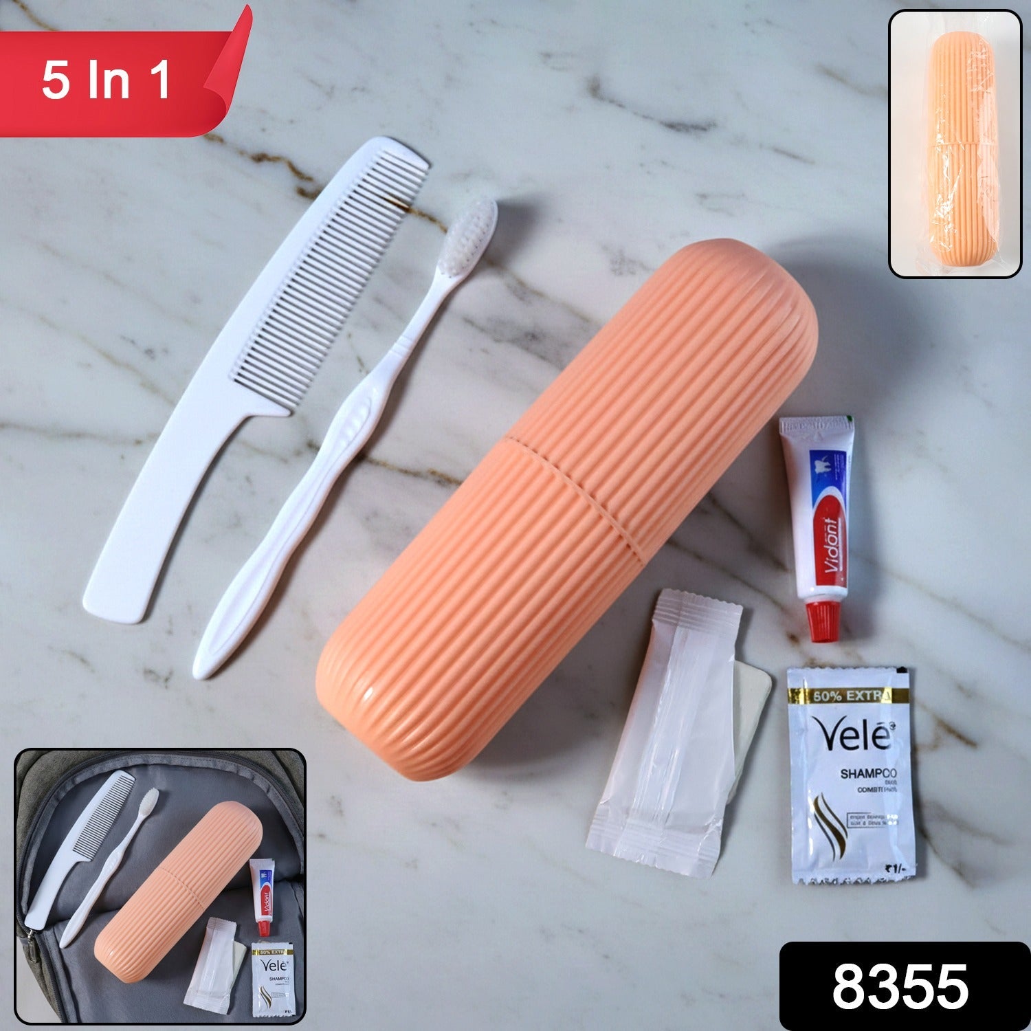 5-in-1 Compact Travel Grooming Kit – Portable Personal Care Set Secondary image