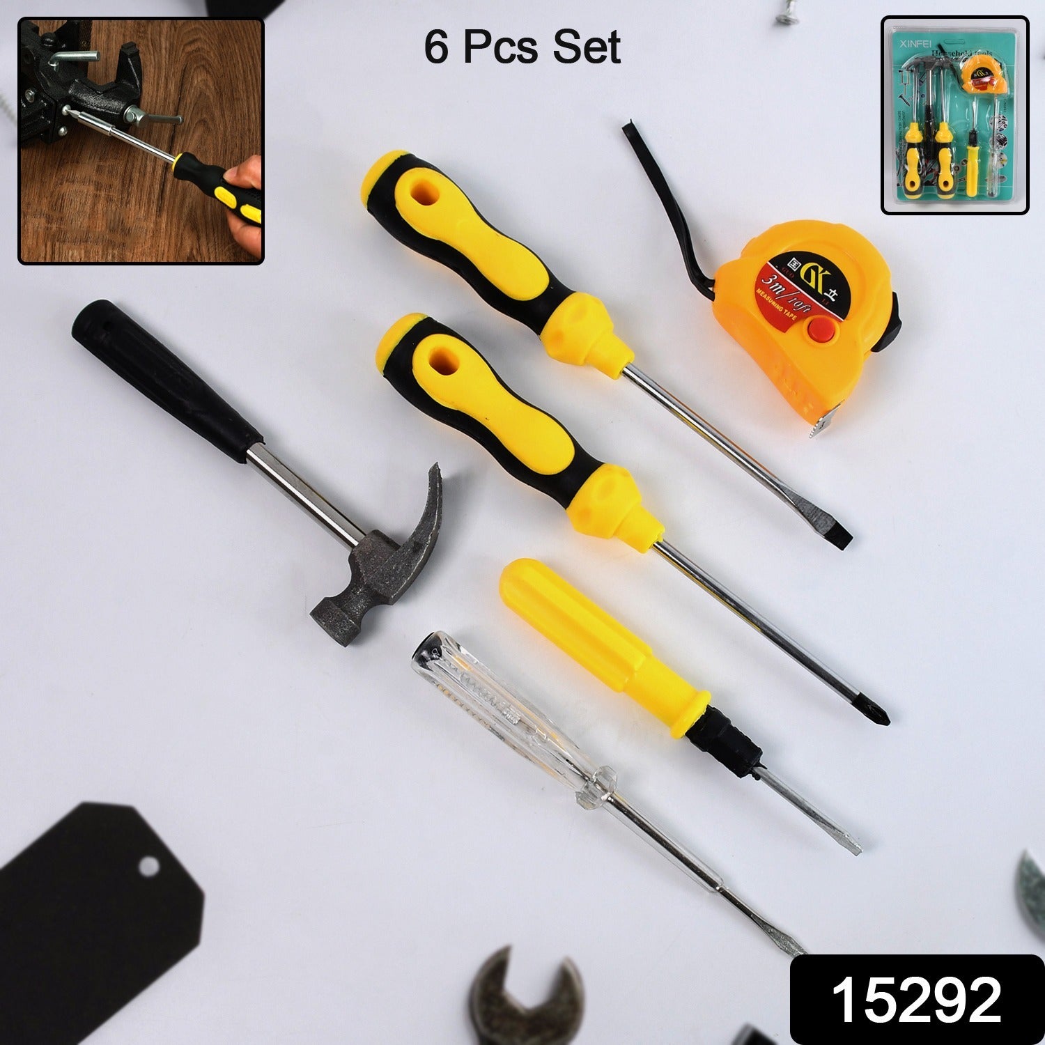 6-in-1 Hand Tool Kit – Durable Screwdrivers with Compact Case Secondary image