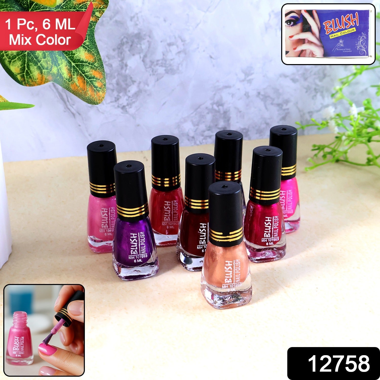 Dark Mini Nail Polish – Glitter Finish Quick-Dry 6 ML Secondary image