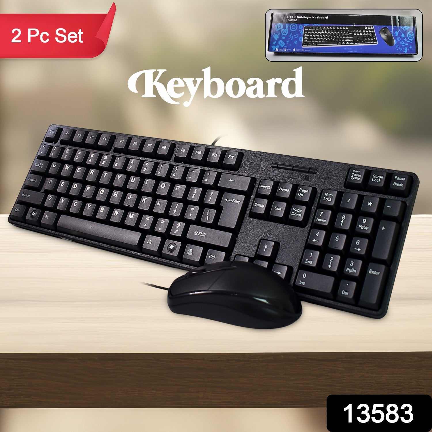 Wired Keyboard Mouse Combo – Ergonomic USB Set | Wiregenix Secondary image