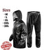 Polyester Full Sleeves Rainsuit Set for Men (Black, M)