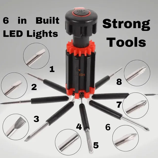 8 in 1 Screwdrivers with Worklight and Flashlight Secondary image