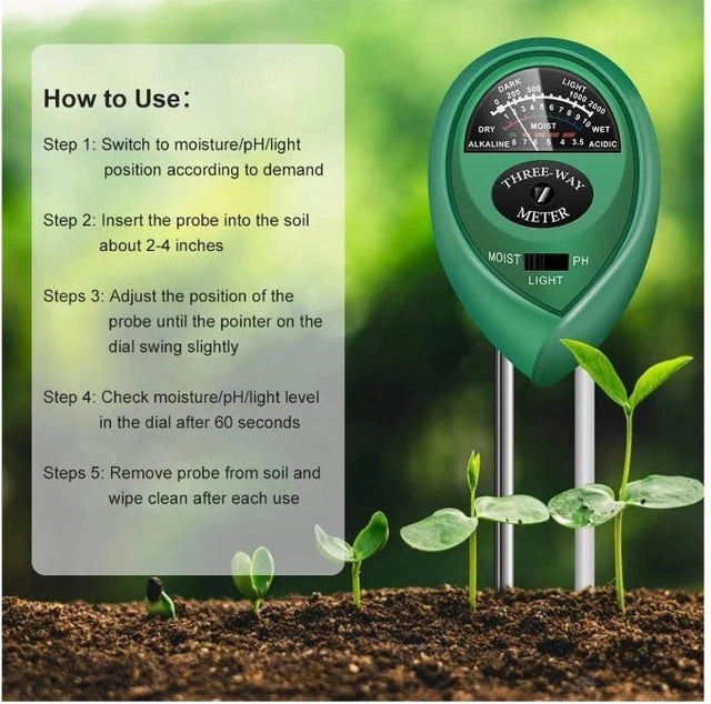 3-in-1 Solar Soil Tester (Pack of 2) Secondary image