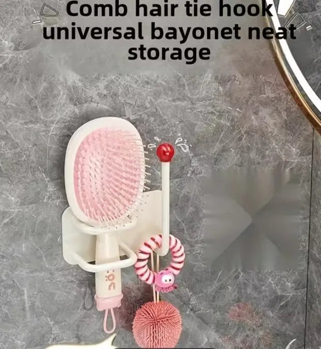 Self Adhesive Wall Mounted Headband Hook No Drill Punch Free Hair Accessories Organizer Secondary image