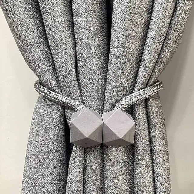 Magnetic Curtain Tiebacks || 1 Pieces Magnetic Curtain Clips Rope Curtain Holder Buckle Small Bead Curtain Buckle Clips Rope Secondary image