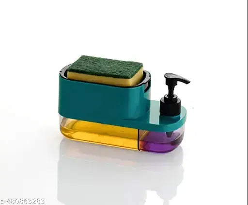 3 in 1 Soap Dispenser for Kitchen Dishwasher Liquid Dispenser Pump with Sponge Kitchen Cleaner Main image