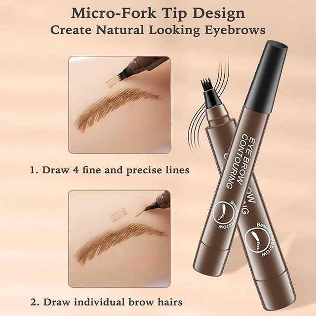 Waterproof Microblading Eyebrow Pencil with a Micro Fork Tip Applicator Pack of 2 Secondary image