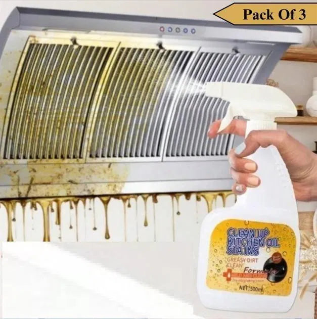 Kitchen Heavy Oil Cleaning Agent Antibacterial Cleaning Spray for Kitchens(Pack Of 3) Main image